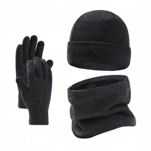 Ensemble Chaud Pour Hommes, Chapeau, Écharpe, Gants 3 En 1, À La Mo... on Productcaster.