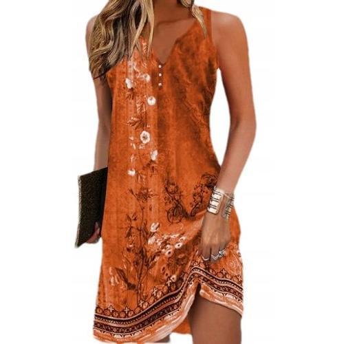 Mini Robe Boho De Plage D'été Pour Femmes Élégantes Aux Couleurs De... on Productcaster.