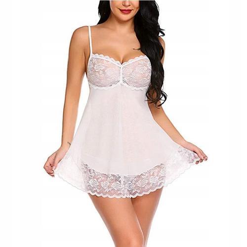 Pyjama De Robe De Nuit En Satin De Soie Et Dentelle Pour Femmes Exo... on Productcaster.