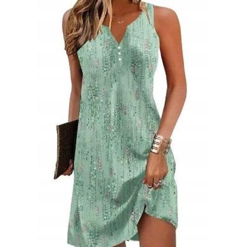 Mini Robe Boho De Plage D'été Pour Femmes Élégantes Aux Couleurs De... on Productcaster.