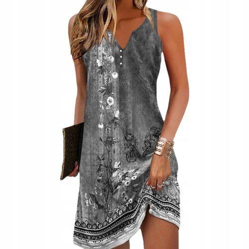 Élégante Robe De Plage D'été Pour Femme Boho Mini Xl Fs14860 on Productcaster.