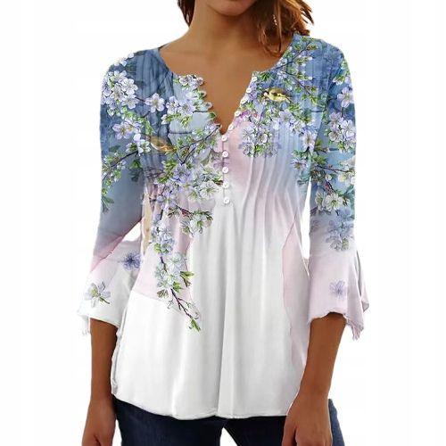 Air Femme Élégant, Blouse Forme À Fleurs Pour Tous Les Jours Au Tra... on Productcaster.