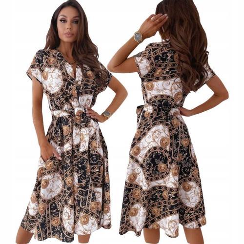 Robes Vintage Élégantes Pour Femmes Avec Imprimé Floral, Robe Boho ... on Productcaster.