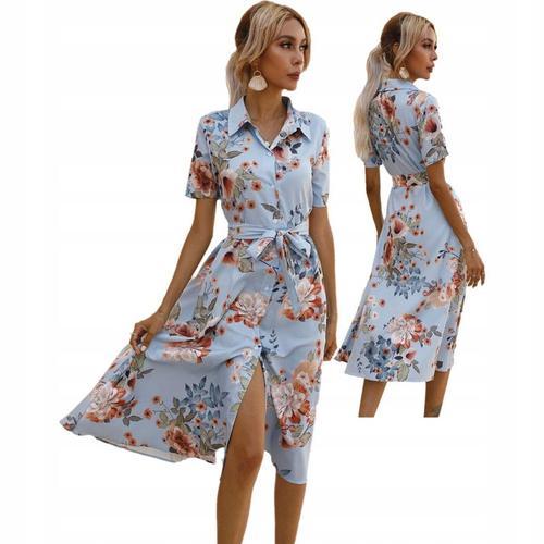 Robes Vintage Élégantes Pour Femmes Avec Imprimé Floral, Robe Boho ... on Productcaster.