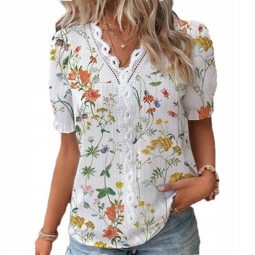 Blouse Élégante En Dentelle À Fleurs Pour Femmes À La Mode Xxl Fs19... on Productcaster.