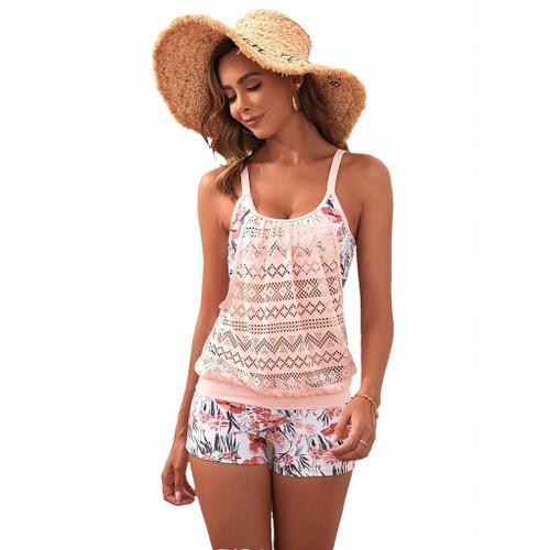 Tankini À La Mode Maillot De Bain Deux Pièces Short Jupe Courte M F... on Productcaster.