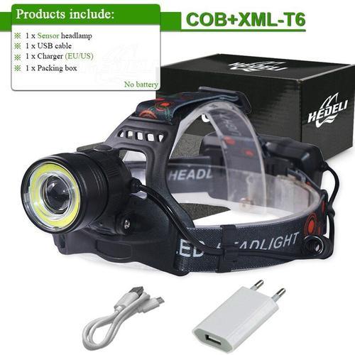 Ght434h1-Box1 - Le Noir - Lampe Frontale À Led Cob Xhp100, Phare Le... on Productcaster.