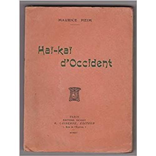 Haï-Kaï D'occident on Productcaster.