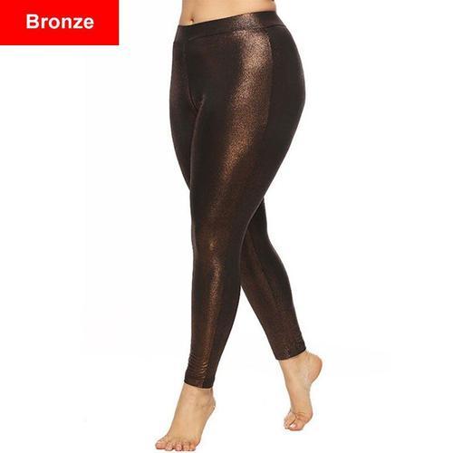 Grande Taille Brillant Maigre Femmes Taille Haute Étincelant Leggin... on Productcaster.