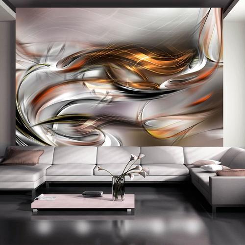 Papier peint intissé Abstractions Golden cloud : Taille - 200 x 140... on Productcaster.