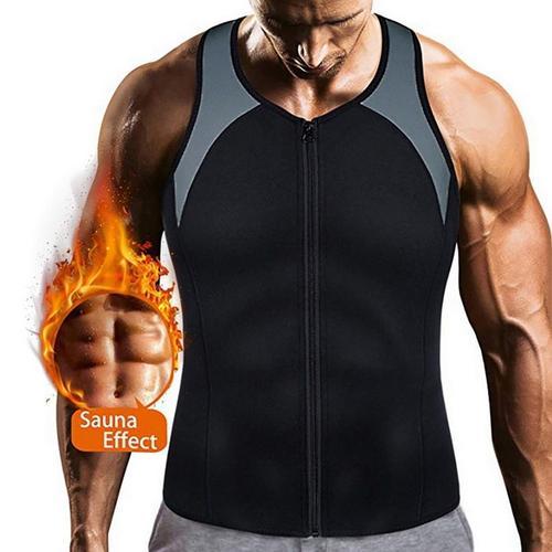 Hommes Corps Shaper Fermeture Éclair Sauna Gilet Polymère Taille Fo... on Productcaster.