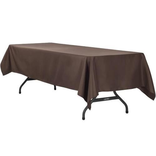 Homerokk - Nappe Unie Rectangulaire 140x240cm Choco 100% Polyester ... on Productcaster.