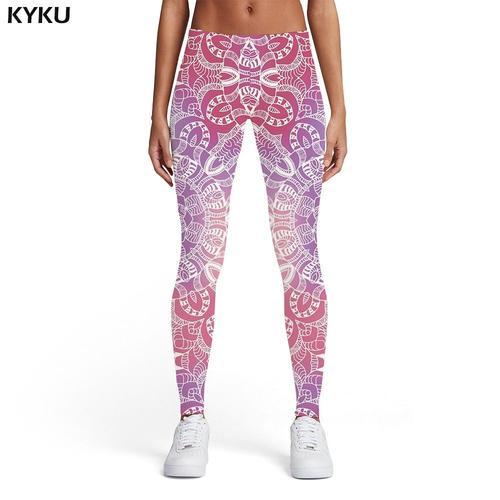 Kyku Graphique Leggings Femmes Art Spandex Bleu Sexy Graffiti Panta... on Productcaster.