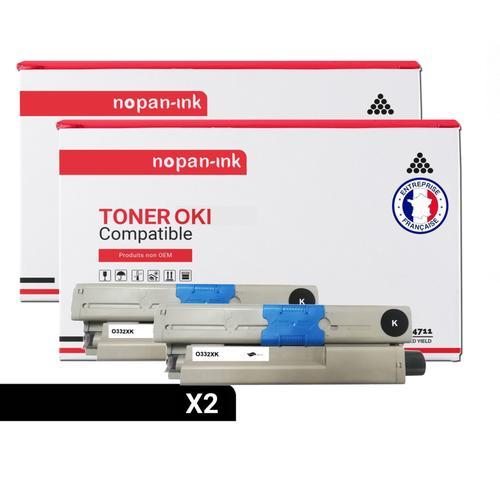 NOPAN-INK - x2 Toners - 46508712 (Noir) - Compatible pour OKI on Productcaster.