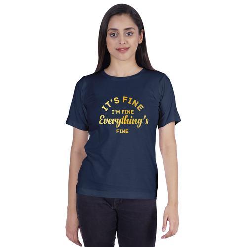 Inkmeso T Shirt Cou De L'quipage It's Fine I'm Fine Everything Is F... on Productcaster.