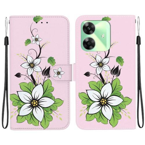 Étui Pour Realme C63 Portefeuille Fleur Papillon Peinte Fermeture M... on Productcaster.