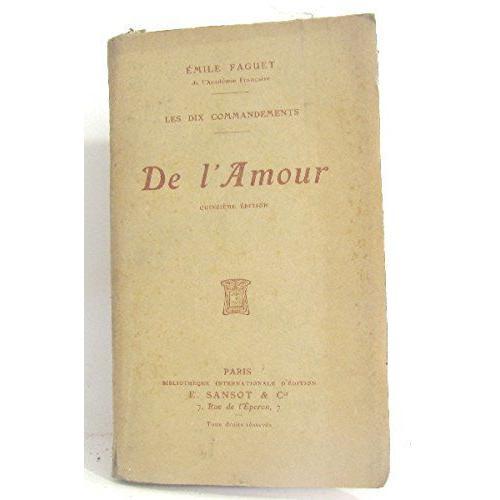 De L'amour (Les Dix Commandements) on Productcaster.