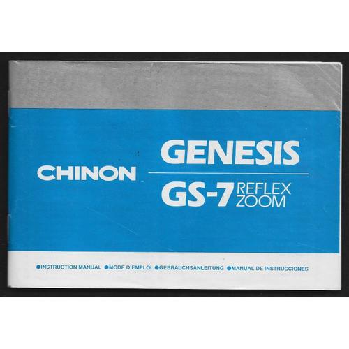 Notice Mode D'emploi Chinon Genesis Gs-7 Reflex Zoom on Productcaster.