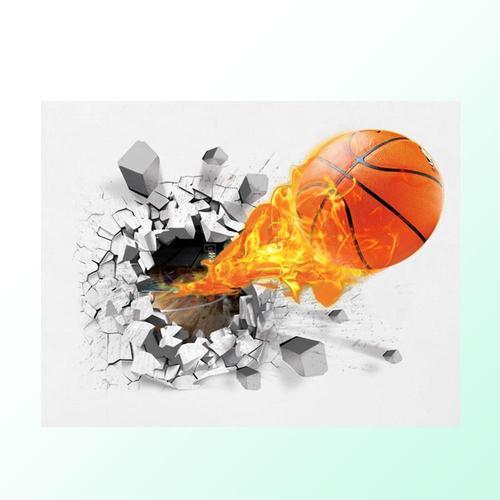 Autocollants Muraux Amovibles Pour Basket Ball | 3d, Décor De Salle... on Productcaster.