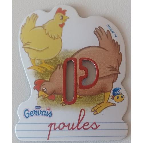 Magnet Pochoir Gervais Le P De Poules Danone on Productcaster.