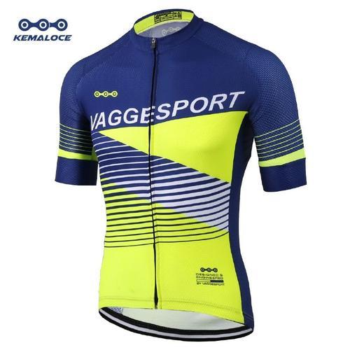 Maillot De Cyclisme Européen Dernière Sublimation Respirant Bleu Co... on Productcaster.