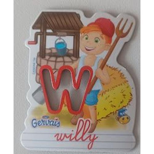 Magnet Pochoir Gervais Le W De Willy Danone on Productcaster.