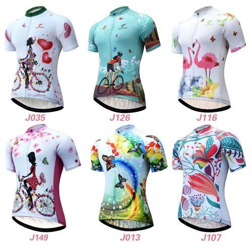 Maillot De Cyclisme Femmes Manches Courtes Course Sport Vtt Vélo Ma... on Productcaster.