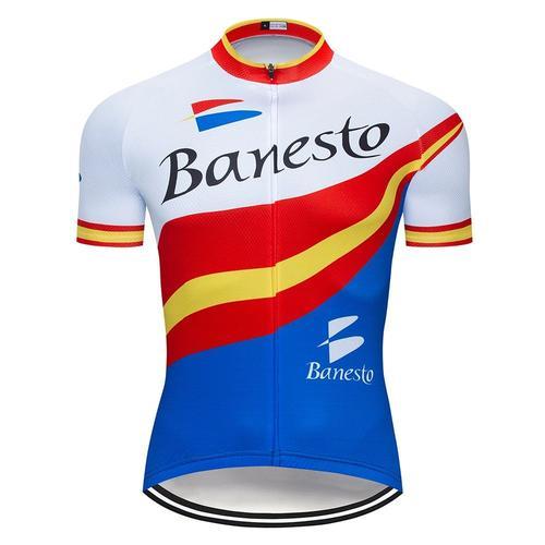 Nouveau 2020 Banesto Équipe Pro Cyclisme Maillot Vtt Ropa Ciclismo ... on Productcaster.