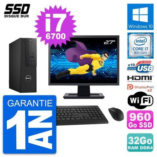 PC Dell T3420 SFF Ecran 27" Core i7-6700 RAM 32Go SSD 960Go HDMI Wi... on Productcaster.