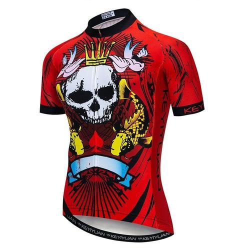 Weimostar Crâne Cyclisme Maillot Hommes Pro Équipe Vélo Jersey Vtt ... on Productcaster.