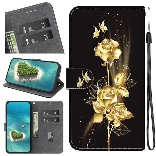 Étui Pour Tecno Pova 6 5g Fleur Papillon Peinte Fermeture Magnétiqu... on Productcaster.