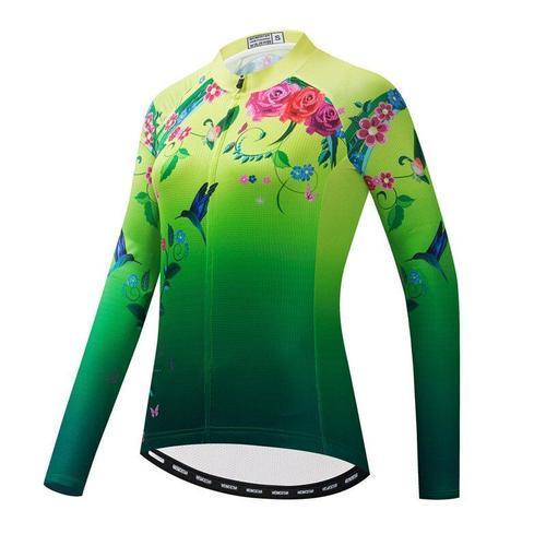 Automne Femmes Cyclisme Maillot Manches Longues Mailloy Ciclismo Ma... on Productcaster.