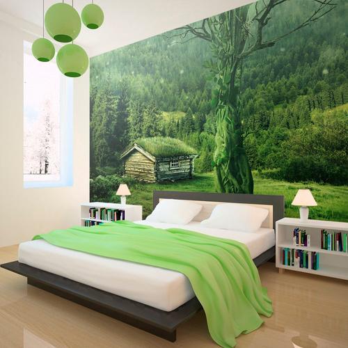 Papier peint intissé Paysages Green seclusion : Taille - 300 x 231 cm on Productcaster.