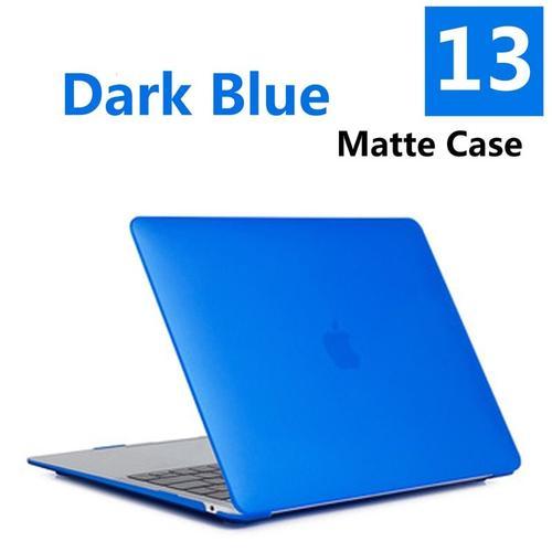 Coque Matte pour Apple Macbook - For Modèle A1708 - Bleu foncé bleu on Productcaster.