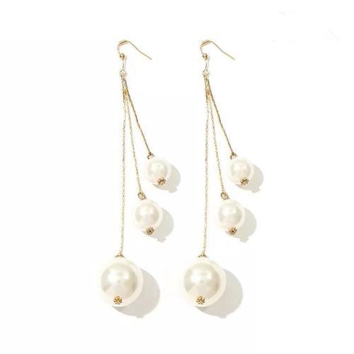 Earrings Creative Pearl Earrings For Women Irregular Long Ladies Pa... on Productcaster.