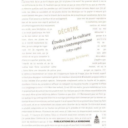 Décrire - Etudes Sur La Culture Écrite Contemporaine (1871-1981) on Productcaster.