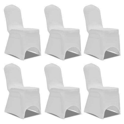 Housse Blanche Extensible Pour Chaise 6 Pièces Dec022488 on Productcaster.