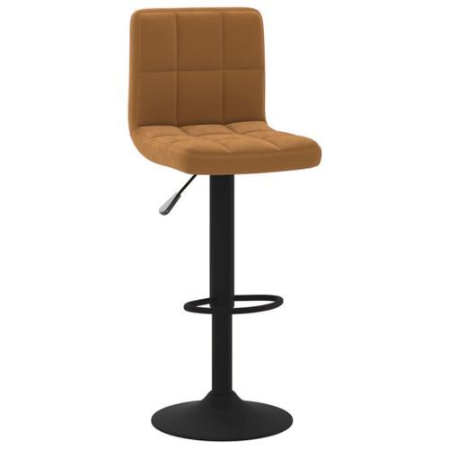 Vidaxl Tabouret De Bar Marron Velours on Productcaster.