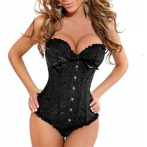 Corset Galbant Sensuel, Lacé De Volants, String Xxl Fs43397 on Productcaster.