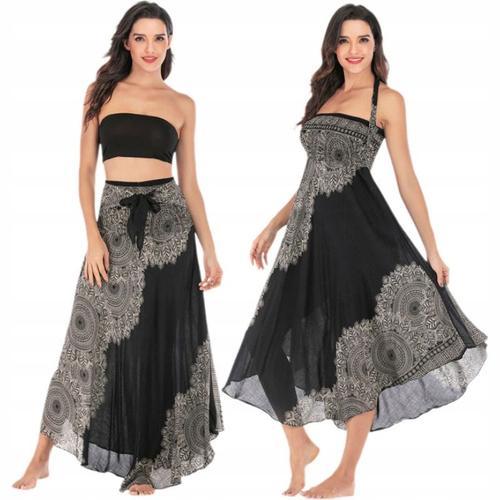 Jupe Maxi Boho Élégante, Volante, Longue, À La Cheville, Pour Femme... on Productcaster.