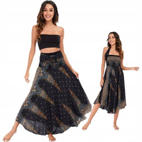 Jupe Maxi Boho Élégante, Volante, Longue, À La Cheville, Pour Femme... on Productcaster.