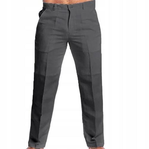 Pantalon D'été En Lin Pour Hommes, Slim, Décontracté, Avec Poches, ... on Productcaster.