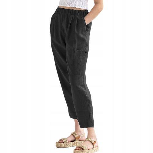 Pantalon En Lin Décontracté Pour Femmes D'été Avec Poches Respirant... on Productcaster.