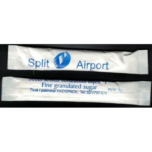 Croatie Sachet Sucre Sugar Bûchette Split Airport on Productcaster.