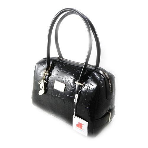 PROMOTION ! Sac Cuir 'Jacques Esterel' notes de musique noir vernis on Productcaster.