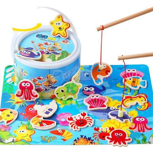 Jouets De Pêche Magnétique En Bois 3d Pour Enfants, Puzzle Éducatif... on Productcaster.