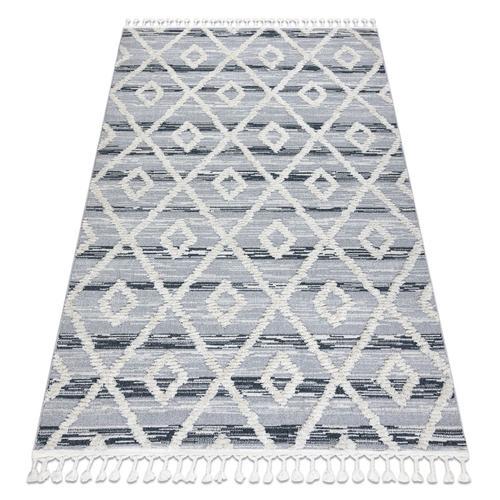 120x170 Cm Tapis Sevilla Z555a Treillis, Diamants Gris / Blanc Fran... on Productcaster.