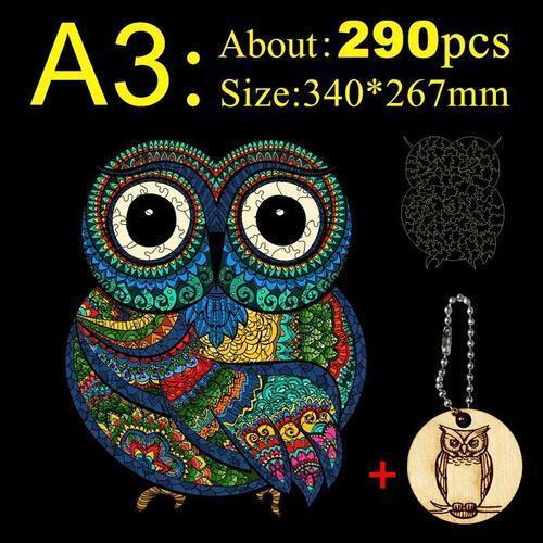 Jeu De Puzzle En Bois Pour Enfants Et Adultes, Animaux, Hibou, Cade... on Productcaster.