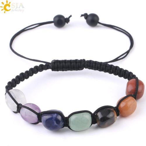 Csja ? Bracelet Ajustable Des 7 Chakras En Pierres Naturelles Pour ... on Productcaster.