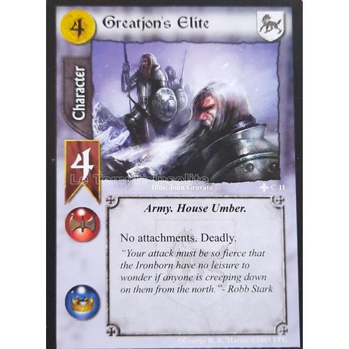 Carte A Game Of Thrones Ccg - Greatjon's Elite C#11 on Productcaster.